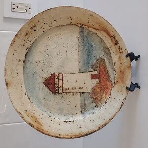 Signed Hubert du Roscoat Lighthouse Plate